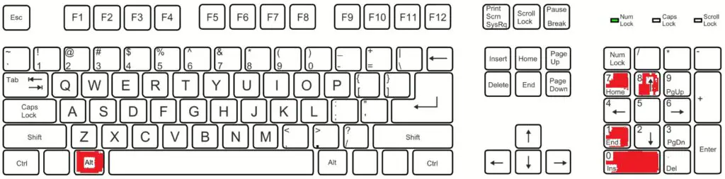 Jak napsat boční dvojité otevřené uvozovky (») na klávesnici přes Alt + 0187