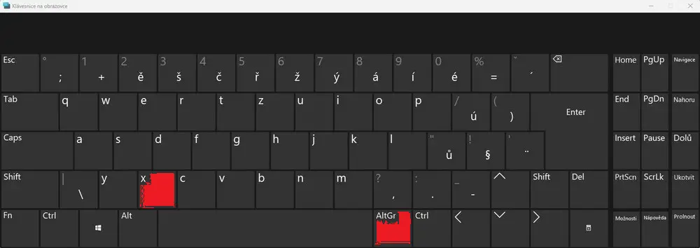 Jak napsat hashtag (#) na virtuální klávesnici ve Windows